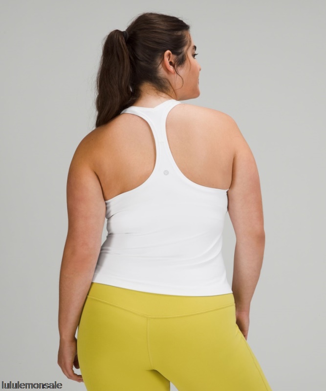 Lululemon Damen DELULU522 | Cooles Racerback Kurzes Tanktop Nulu White